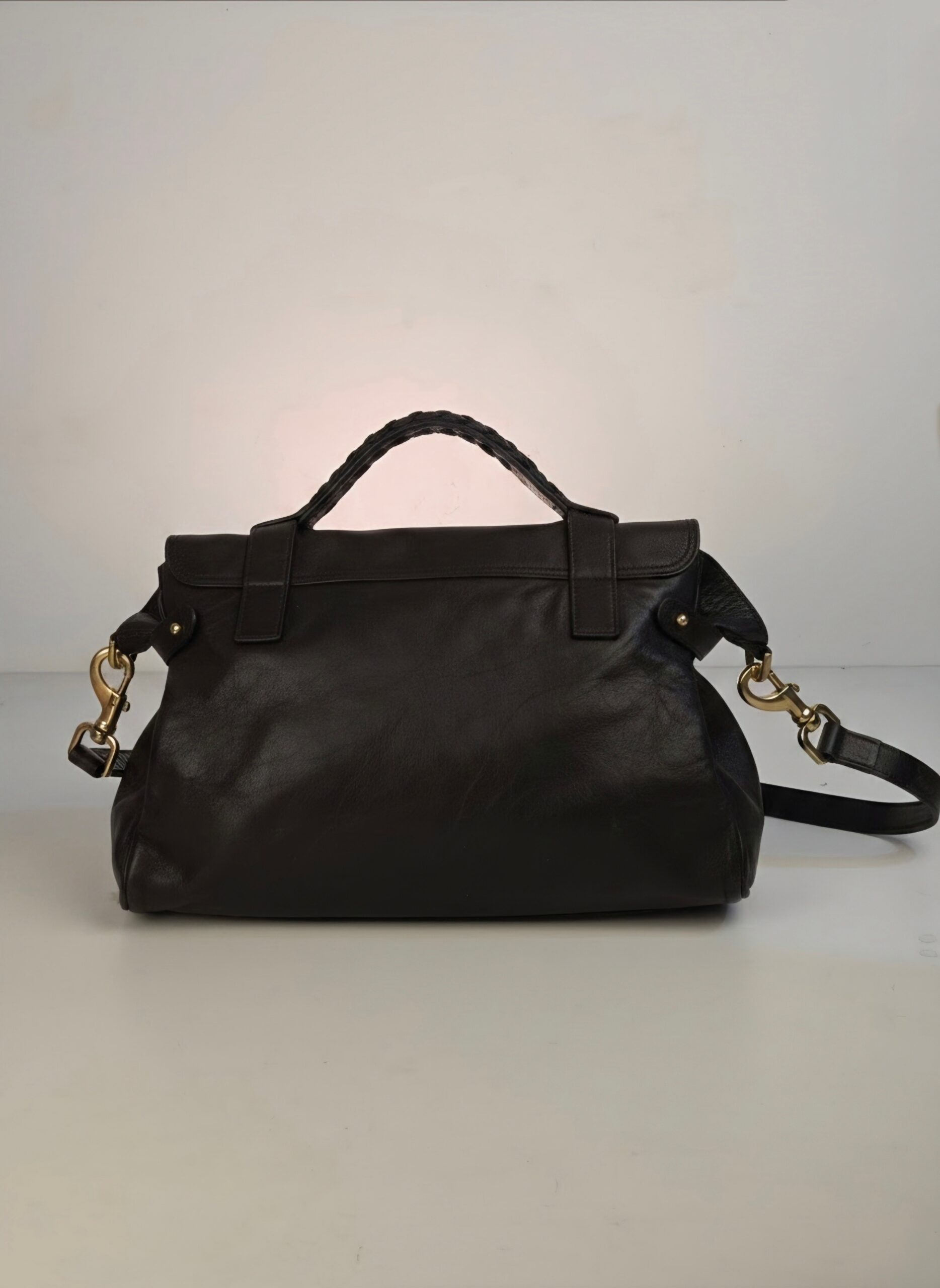 Bolsa Mulberry Alexa Marrom Escuro em Couro com Fecho Postman's Lock - Imagem 3